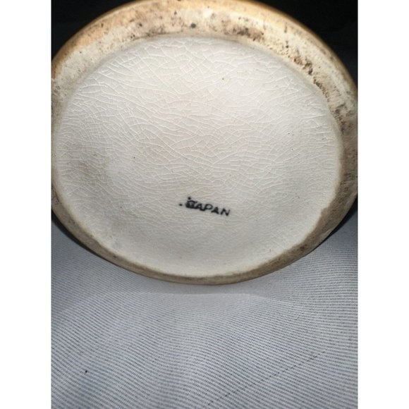 Lidded Beer Stein with Pewter Lid Stonewear Pint Made In Japan - Picture 4 of 7